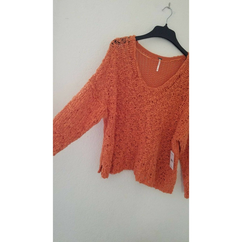 Free People Sunday Shore Cotton Blend Sweater Sz M - Picture 6 of 12